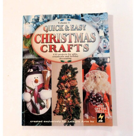 Leisure Arts Quick and Easy Christmas Crafts Vol 1 133 Projects Gifts Ornaments - Picture 1 of 8